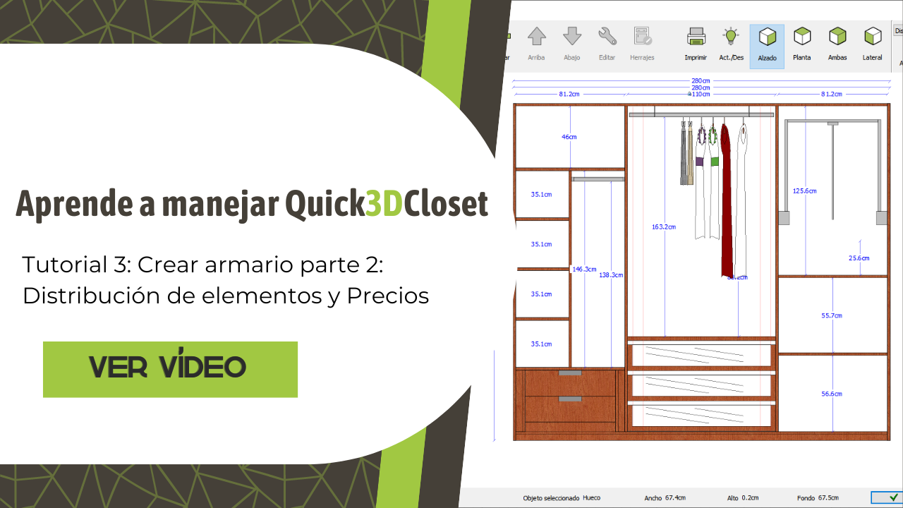 3. Crear armario #2: Distribución de elementos y precios.