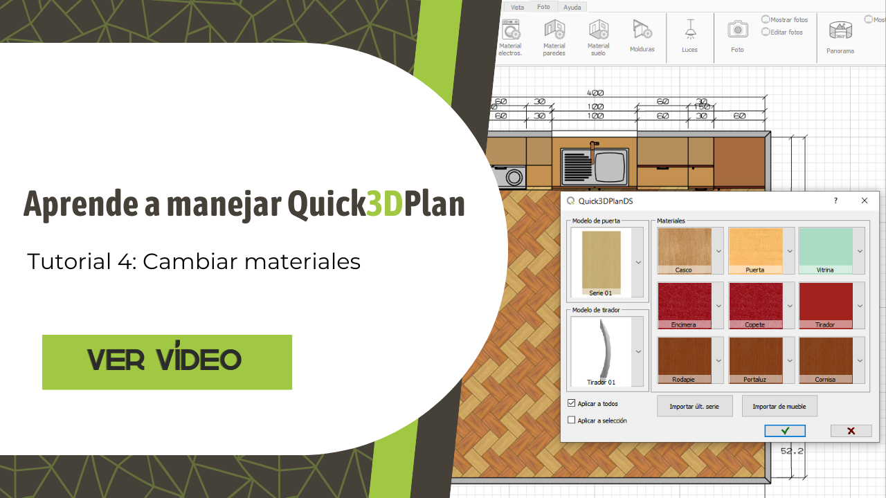 4. Cambiar materiales en Quick3DPlan.