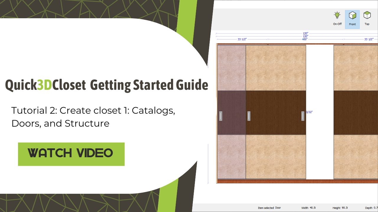 2. Create a closet #1: Catalogs, Doors, and Structure.